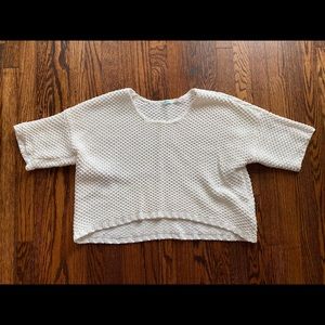 Crop Top Short Sleeved Sweater
